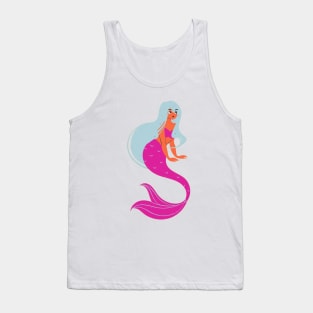 Mermaid pink and blue Tank Top